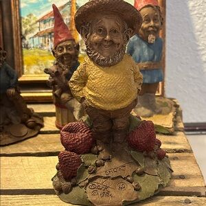 Charming Gnome Sculpture in Yellow by Tom Clark Shorty the Farmer Cottage Core